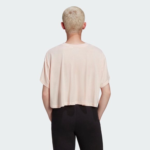 Adidas Cropped Tee in Pink Tint - Picture 5 of 11